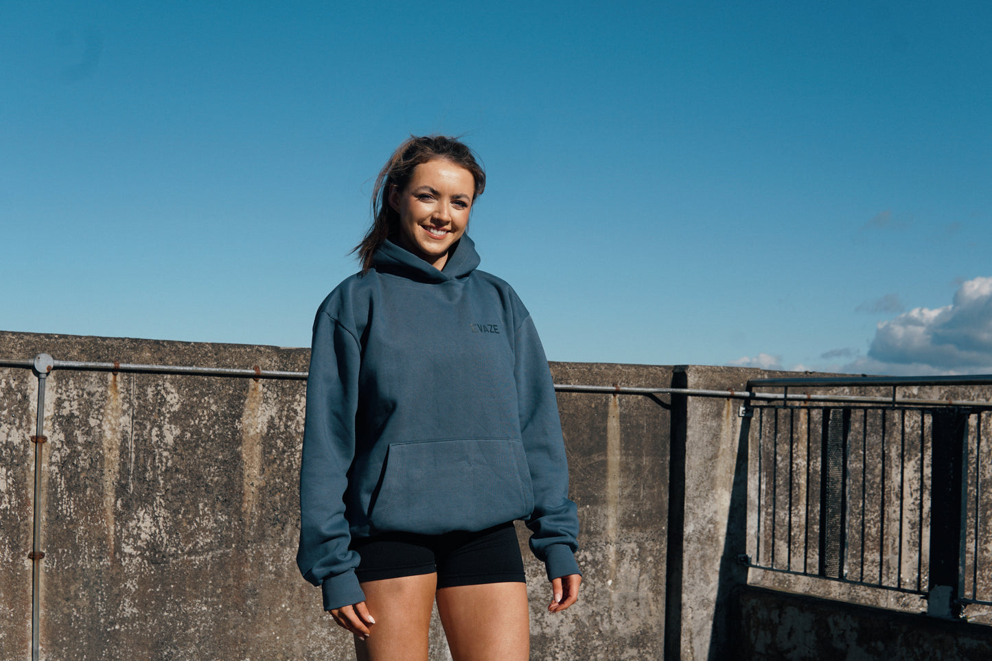 Airforce Blue Evaze Heavyweight Unisex Hoodie.