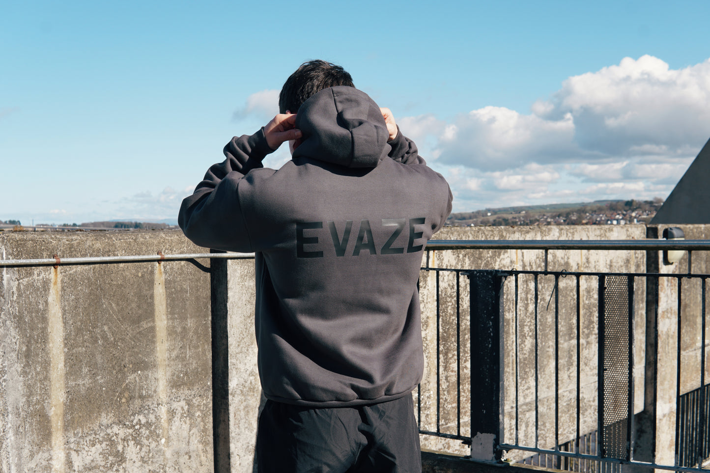 Charcoal Evaze Heavyweight Unisex Hoodie.