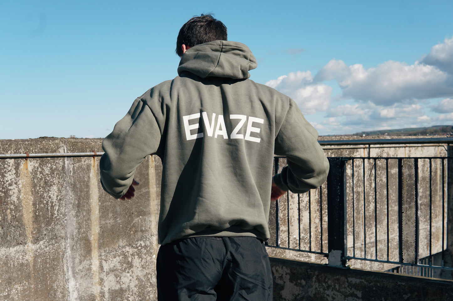 Green Evaze Heavyweight Unisex Hoodie.