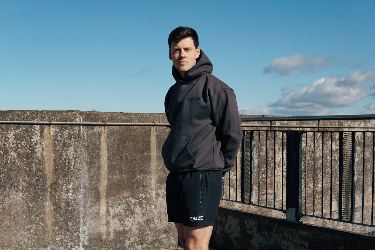 Charcoal Evaze Heavyweight Unisex Hoodie.