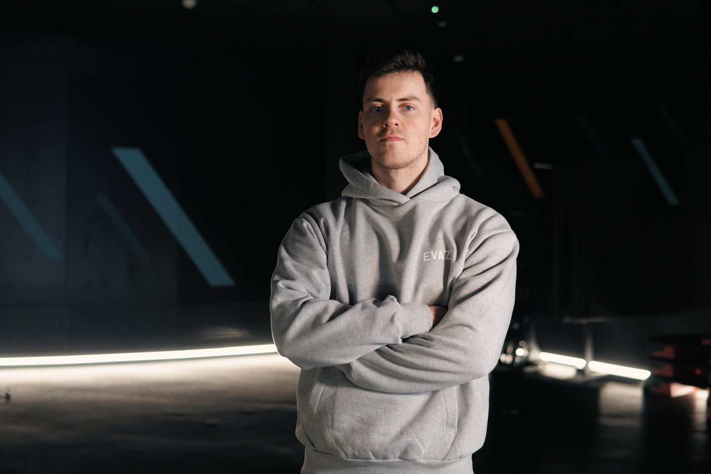 Grey Evaze Heavyweight Unisex Hoodie.