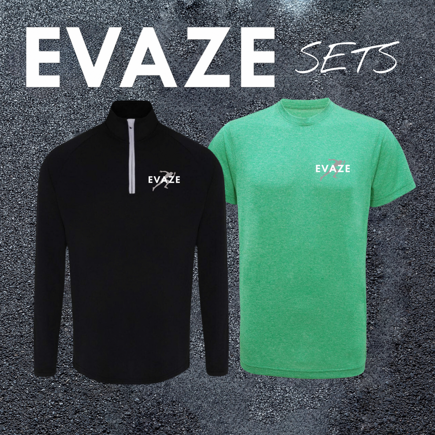 Men's 1/4 Zip & Tee Set - Green