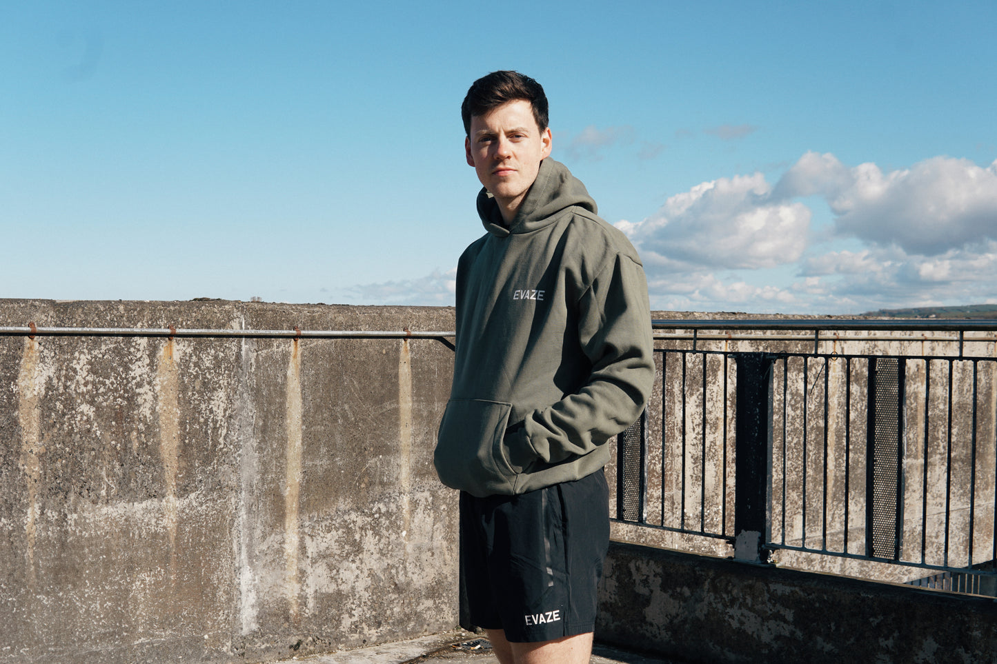 Green Evaze Heavyweight Unisex Hoodie.