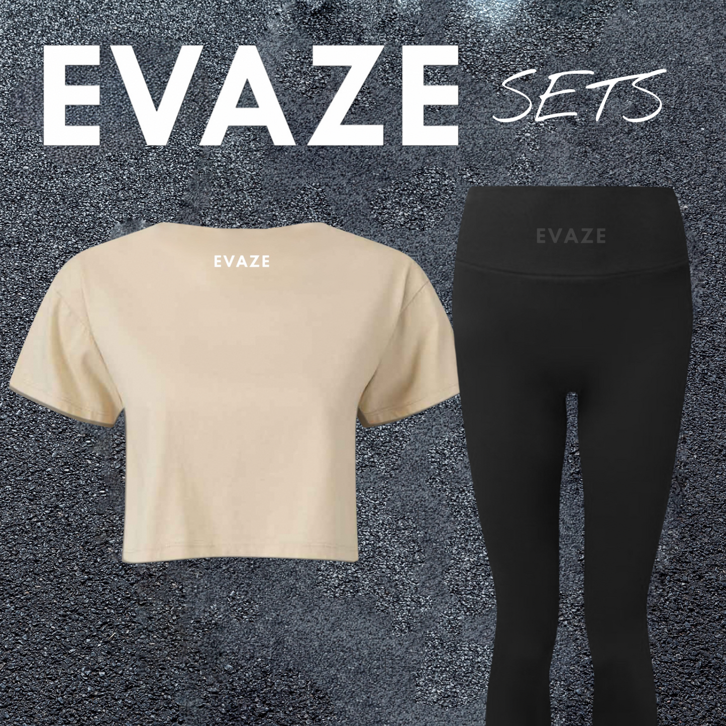 Women's Cream Tee & Leggings Set
