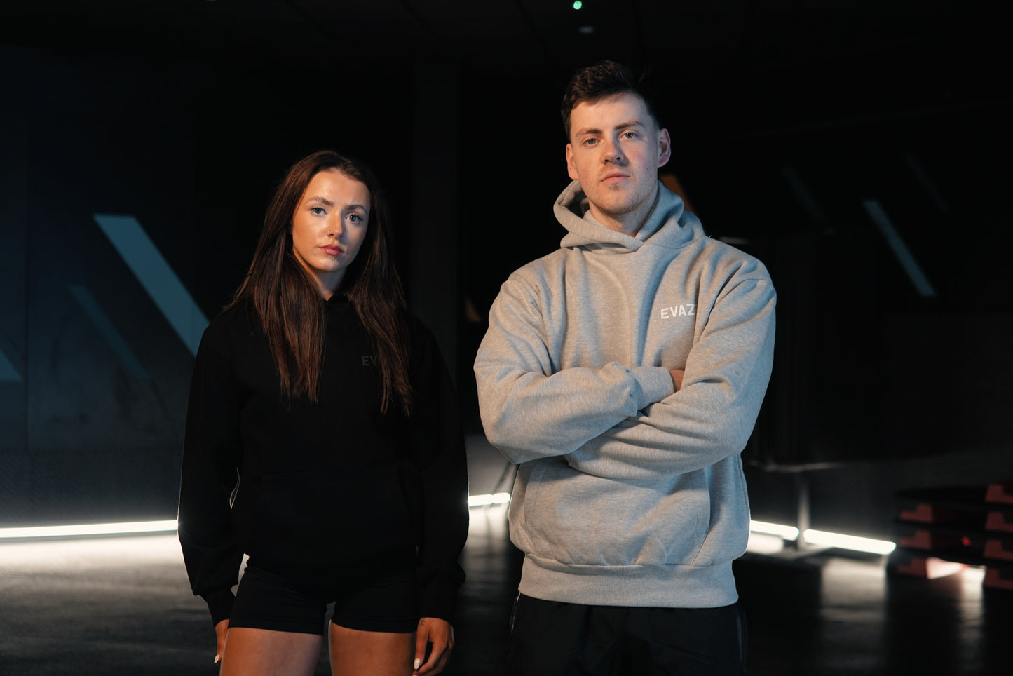 Deep Black Evaze Heavyweight Unisex Hoodie.