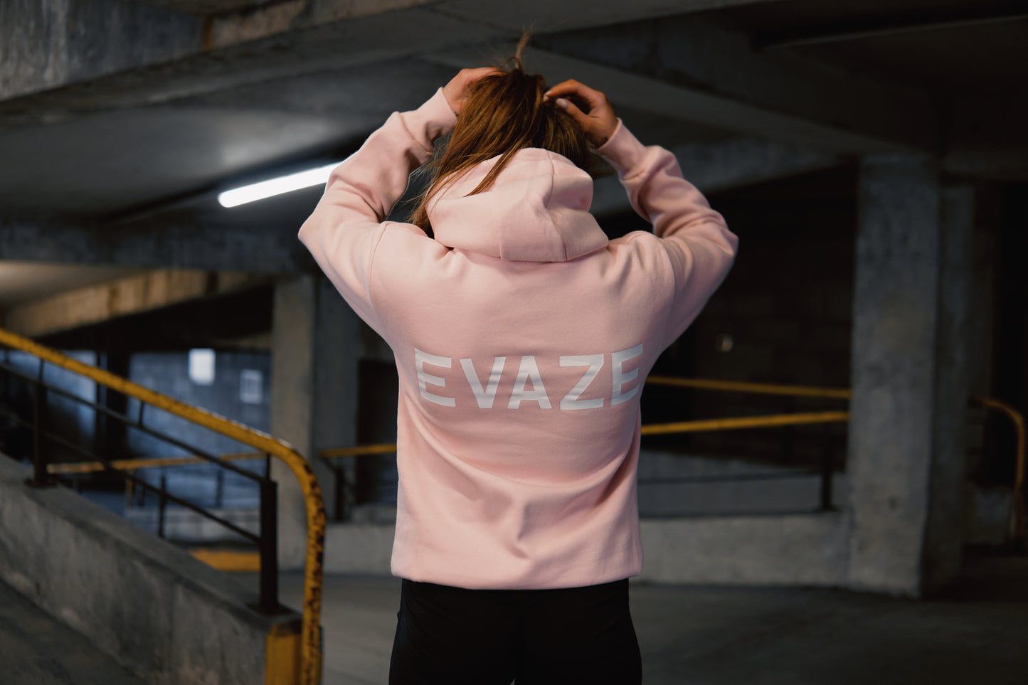 Pink Evaze Heavyweight Unisex Hoodie.