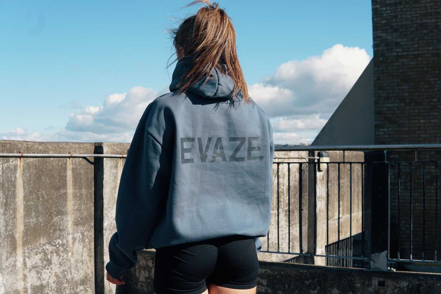 Airforce Blue Evaze Heavyweight Unisex Hoodie.