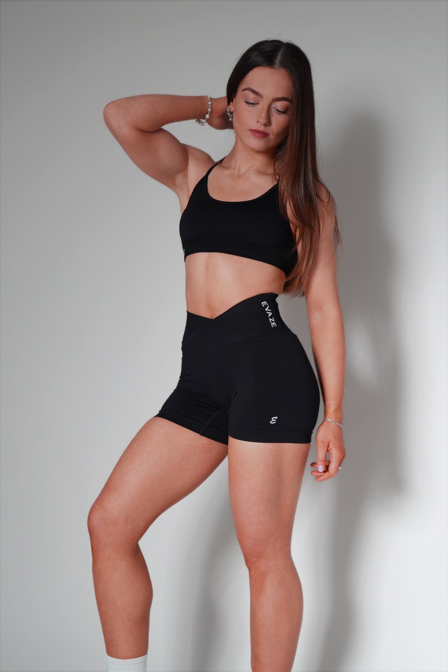 Contour Black Crossover Shorts