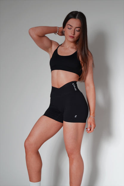 Contour Black Crossover Shorts