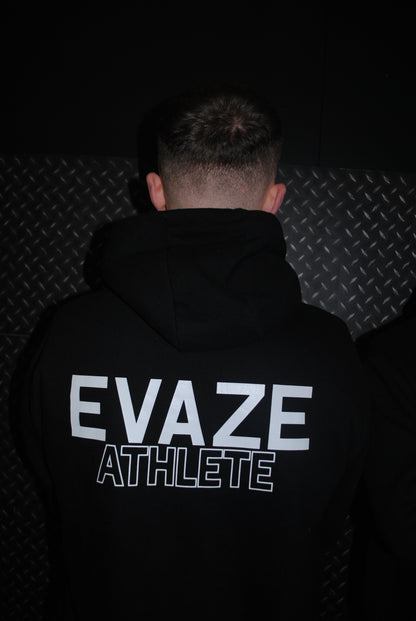 Black Evaze Athlete Heavyweight Unisex Hoodie