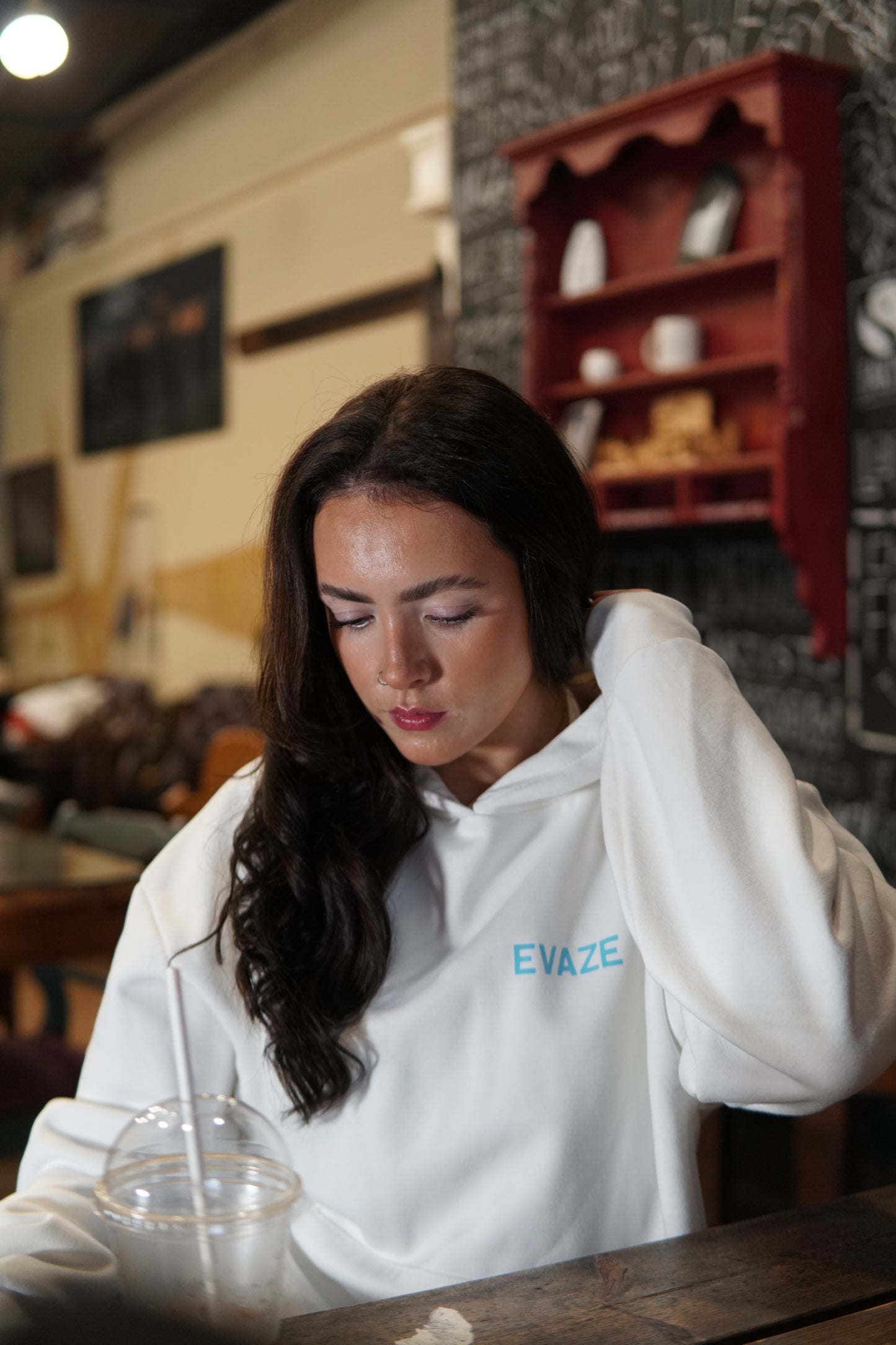 White Evaze Heavyweight Unisex Hoodie