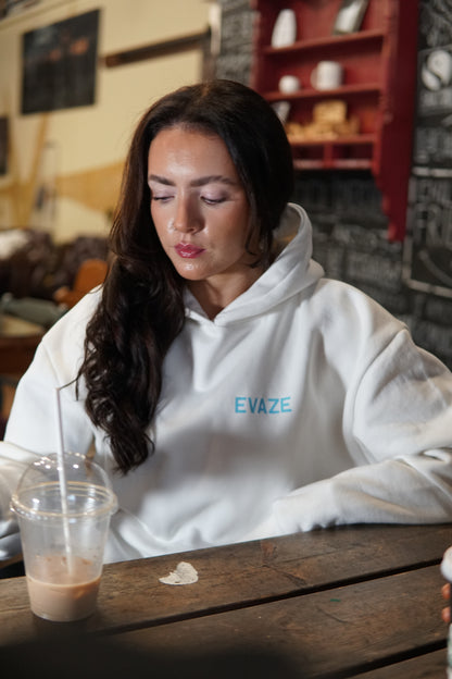 White Evaze Heavyweight Unisex Hoodie