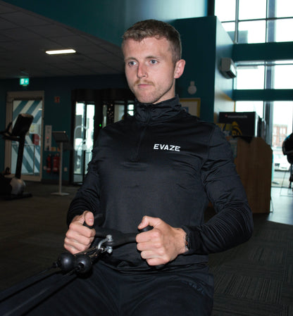 Mens Evaze Performance 1/4 Zip in Black