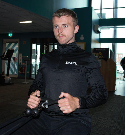 Mens Evaze Performance 1/4 Zip in Black