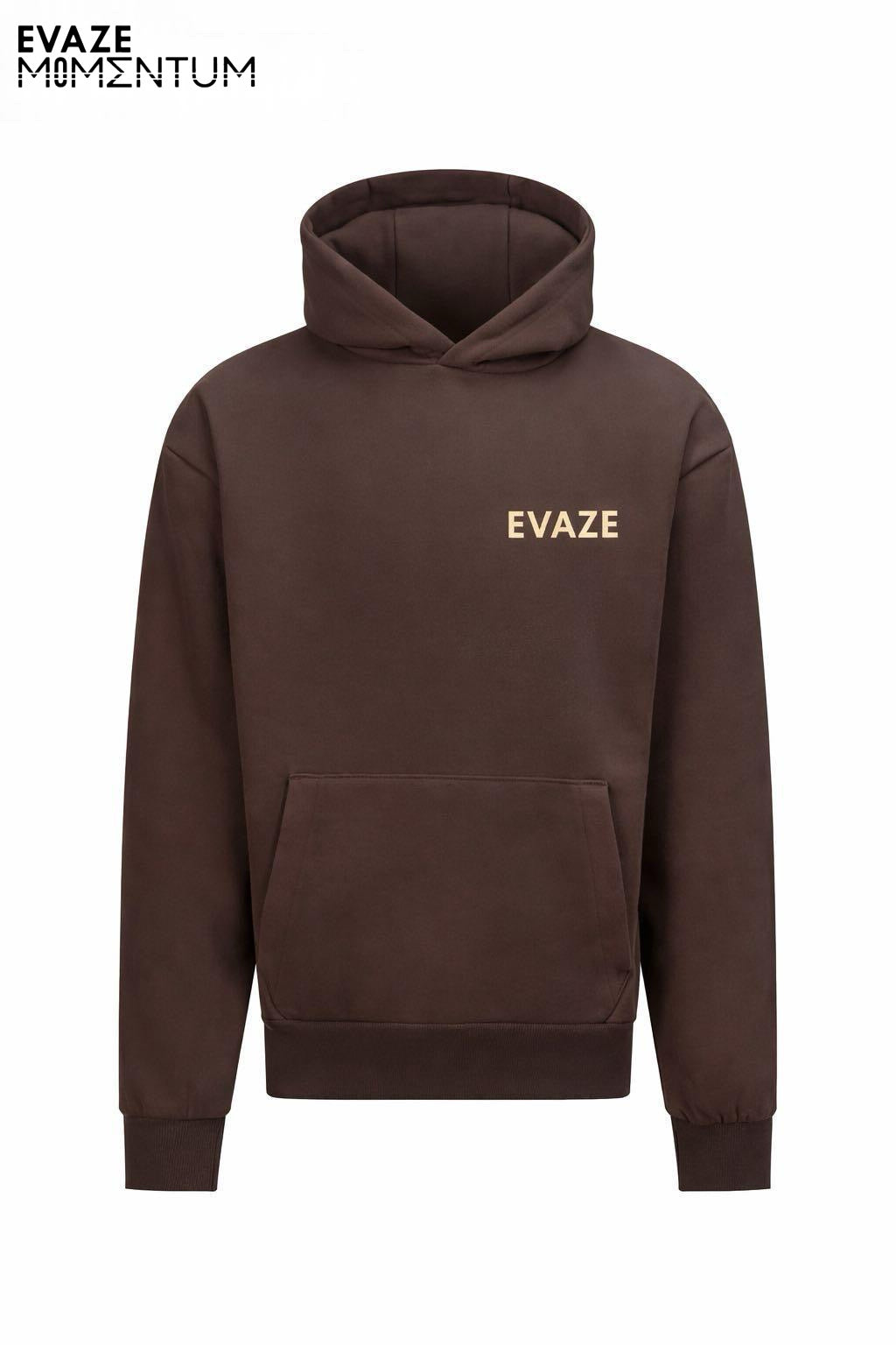 Brown Evaze Heavyweight Unisex Hoodie