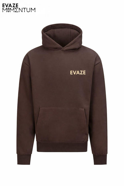 Brown Evaze Heavyweight Unisex Hoodie