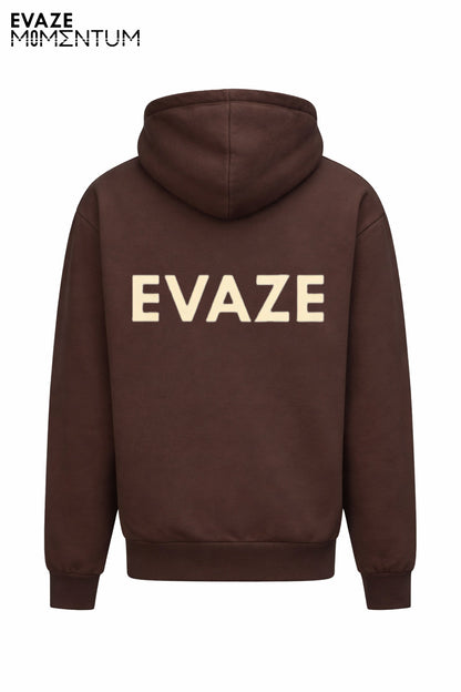 Brown Evaze Heavyweight Unisex Hoodie