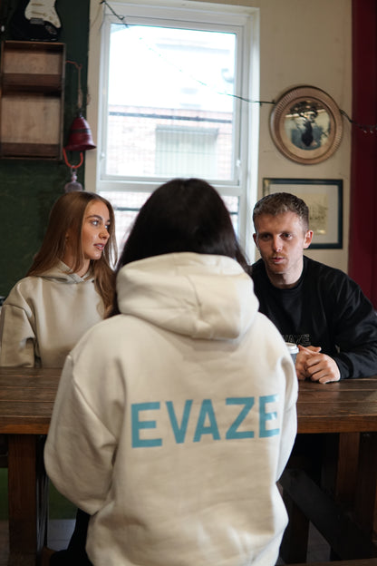 White Evaze Heavyweight Unisex Hoodie