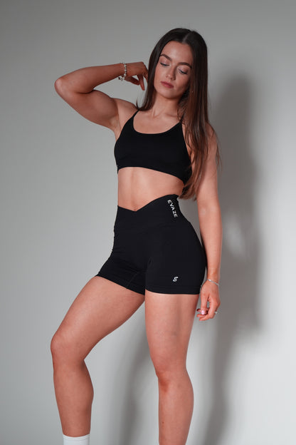 Contour Black Crossback Bra