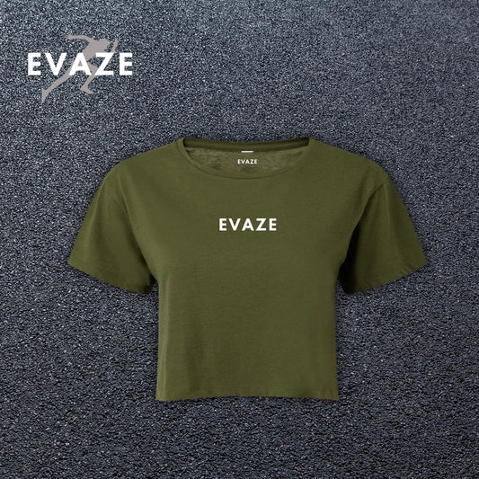 Evaze Crop Top - Olive