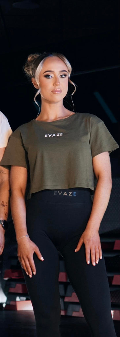 Evaze Crop Top - Olive